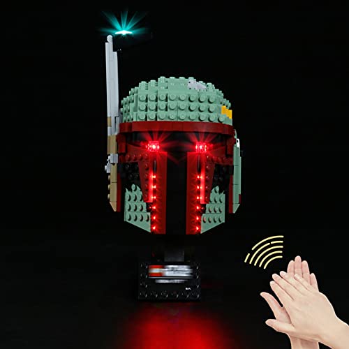 YBLOC Kit De Iluminación LED para Casco Lego 75277 Star Wars Boba Fett, Espectáculo De Luces Compatible con Lego 75277 (No Incluye El Juego Lego)