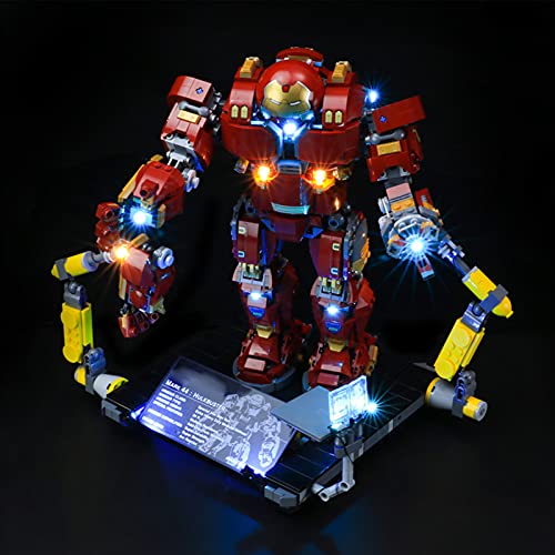 YBLOC Kit De Iluminación Led para Lego 76105 Marvel Super Heroes The Hulkbuster: Ultron Edition, Espectáculo De Luces Compatible con Lego 76105 (No Incluye El Juego Lego)