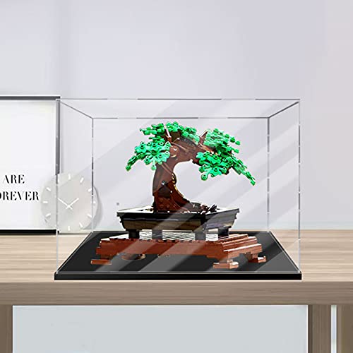 YBLOC Vitrina Acrílica para Lego 10281 Creator Expert Bonsai Tree Set, Funda Protectora A Prueba De Polvo Compatible con Lego 10281 (Modelo Lego No Incluido)