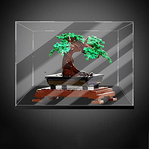 YBLOC Vitrina Acrílica para Lego 10281 Creator Expert Bonsai Tree Set, Funda Protectora A Prueba De Polvo Compatible con Lego 10281 (Modelo Lego No Incluido)