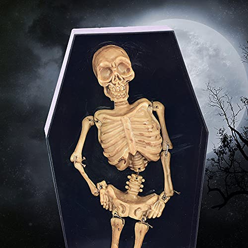 Yenisai Baile Esqueleto-posable de Halloween Esqueleto, Alimentado con Pilas, impulsado por la batería, Fantasma de Horror de Cuerpo Completo Esqueletos móviles Huesos Humanos