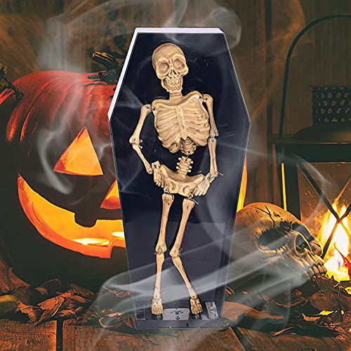 Yenisai Baile Esqueleto-posable de Halloween Esqueleto, Alimentado con Pilas, impulsado por la batería, Fantasma de Horror de Cuerpo Completo Esqueletos móviles Huesos Humanos