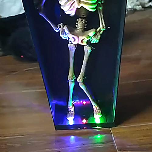 Yenisai Baile Esqueleto-posable de Halloween Esqueleto, Alimentado con Pilas, impulsado por la batería, Fantasma de Horror de Cuerpo Completo Esqueletos móviles Huesos Humanos