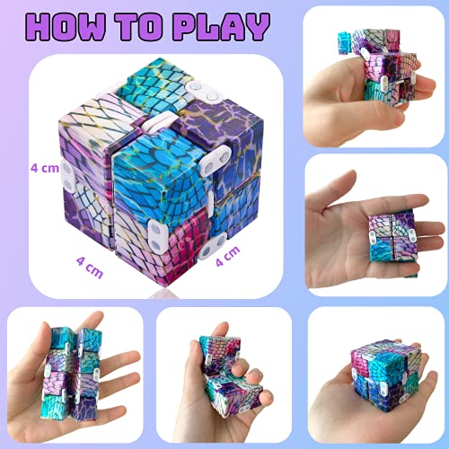 Yetech púrpura Infinity Cube Toy para Adultos y niños,Cubo Anti-estree,Puzzle Cube Durable Exquisito Juguete de descompresión,Alivia El Estrés TDAH Adicción Y La Ansiedad Toy para Adultos