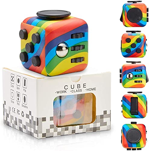 Yetech Rainbow Juguete Antiestrés Stress Cube，Cubo Anti-estrees para niños y Adultos