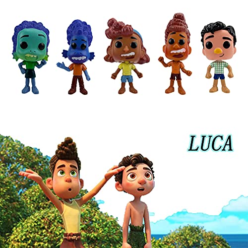 YIDIANIDAN Figurines Pop Luca Alberto, figuras Articulées Luca Poisson pour rejouer Le Film Luca, película sobre monstruos Marinos Giulia/Guido Muñeca, regalo sorpresa 5 piezas