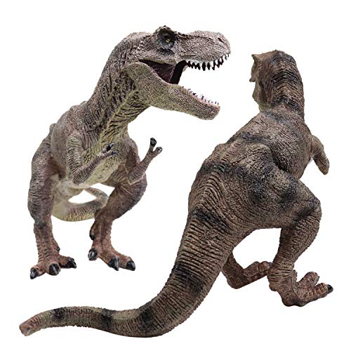 YIJIAOYUN Figura de Dinosaurio Surtido de plástico Grande de 12 Pulgadas Figura de tiranosaurio Verde Rex Toy Modelo Educativo Realista Animal para Niños