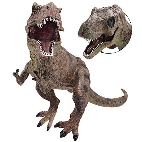 YIJIAOYUN Figura de Dinosaurio Surtido de plástico Grande de 12 Pulgadas Figura de tiranosaurio Verde Rex Toy Modelo Educativo Realista Animal para Niños