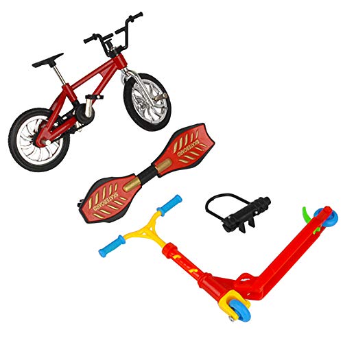 Yiran Finger Bicycle Finger Skateboard Toy Set – Juguete educativo Divertido Scooter de bicicleta para niños Mini Finger Skateboard Set Ligero