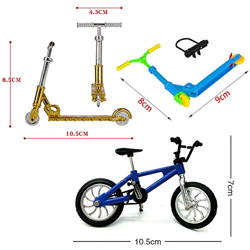 Yiran Finger Bicycle Finger Skateboard Toy Set – Juguete educativo Divertido Scooter de bicicleta para niños Mini Finger Skateboard Set Ligero