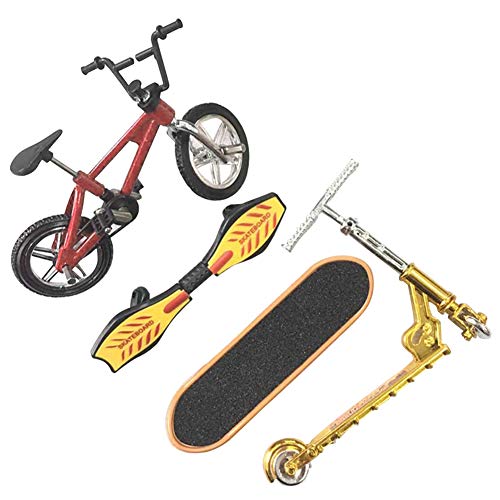 Yiran Finger Bicycle Finger Skateboard Toy Set – Juguete educativo Divertido Scooter de bicicleta para niños Mini Finger Skateboard Set Ligero