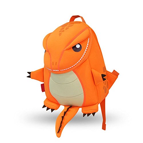 yisibo Mochilas para Niños Kindergarten Preescolar para Niños Pequeños/Niñas Mochila 3D Bolsa De Animales Mochilas para Niños Linda Mochila De Guardería, 2-6 Años(Dragón-Naranja)