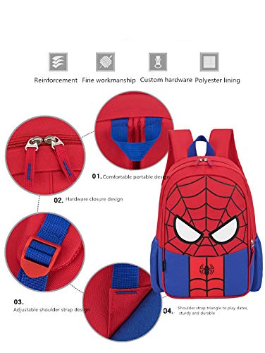 YKKJ Mochila para niños Spiderman, bolsa impermeable 3D, mochila superhéroe 3D Mochila Mochilas para niños Camping Senderismo.