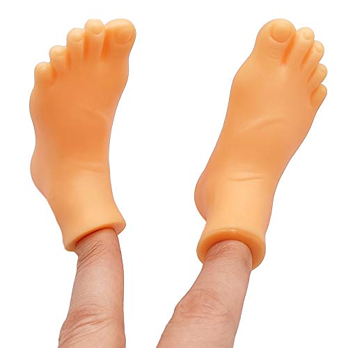 Yolococa Tiny Feet Pies Pequeños Marionetas de Dedo de Manos Pequeñas con Pie Mini Manos para Dedos (2 Piezas)