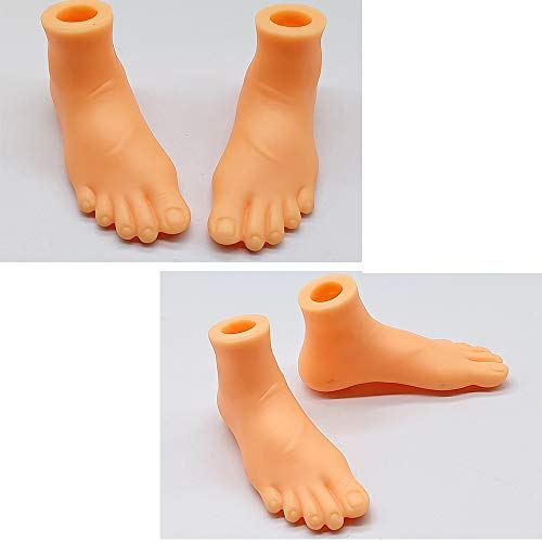 Yolococa Tiny Feet Pies Pequeños Marionetas de Dedo de Manos Pequeñas con Pie Mini Manos para Dedos (2 Piezas)