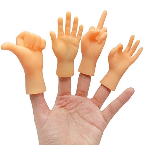 Yolococa Tiny Hands Manos Diminutas Manitas Manos Pequeñas Marionetas de Dedos Dedo Medio Mini Manos para Dedos para Niños Adultos 8 Piezas