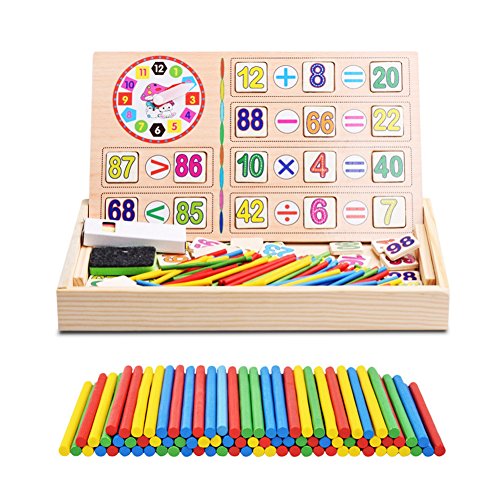 Yosoo Juguetes Bebé Matemáticas Juguetes Caja Madera Operación Digital Dibujo Bloques Educativos Regalo Cumpleaños Niño Aprendizaje Preescolar Aritmética Juego Tabla Multiplicar