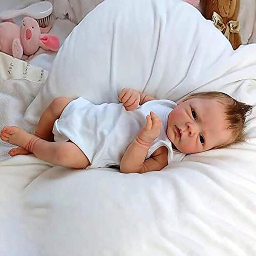 YOURPAI 18 Pulgadas Reborn Baby Dolls Hecho a Mano Muñeca recién Nacida Muñeca de Cuerpo Completo de Silicona 46cm