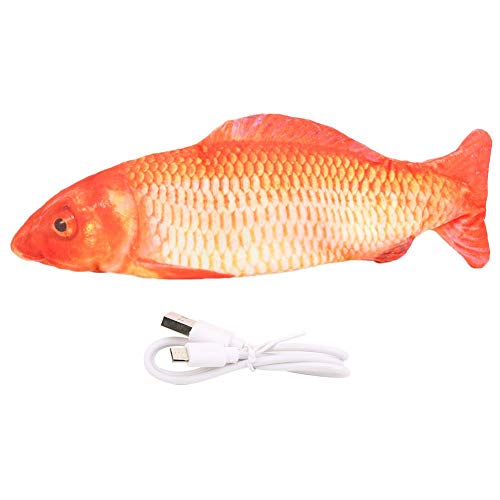 YOUTHINK Baile Eléctrico Fish Cat Toy Simulación Moving Fish Toy con USB Recargable para Bebés, Niños, Perros, Gatos, Peces, Juguetes de Regalo(Carpa)