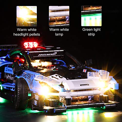 Yovso Juego de iluminación LED para Lego Technic 42123 McLaren Senna GTR, juego de iluminación compatible con Lego 42123 (solo luces LED, no LEGO)