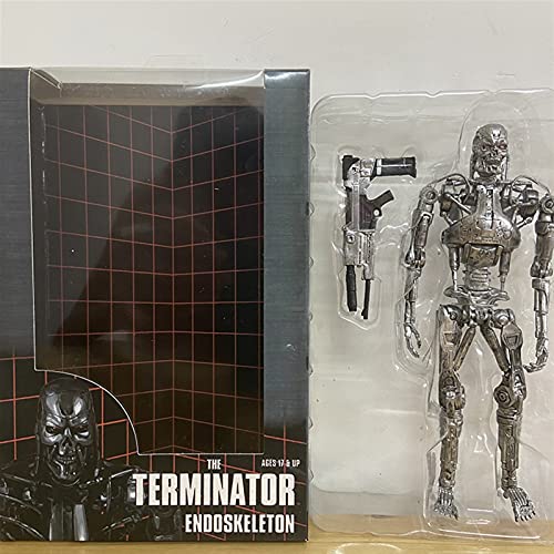 YSJJEFB Action Figures El Terminator T800 T1000 Figura de acción PVC Endoskeleton Futuro Guerrero Mano Mano Mecánico Esqueleto Toys Regalos 18cm playsets (Color : with Box, Size : 6")