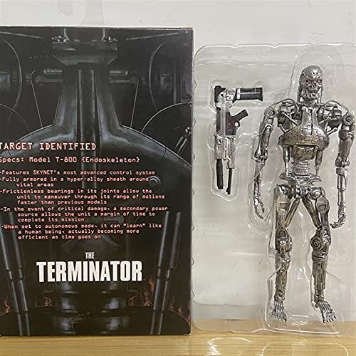 YSJJEFB Action Figures El Terminator T800 T1000 Figura de acción PVC Endoskeleton Futuro Guerrero Mano Mano Mecánico Esqueleto Toys Regalos 18cm playsets (Color : with Box, Size : 6")