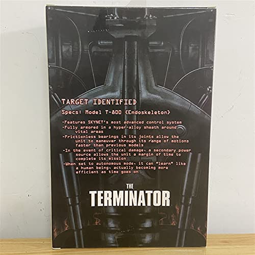 YSJJEFB Action Figures El Terminator T800 T1000 Figura de acción PVC Endoskeleton Futuro Guerrero Mano Mano Mecánico Esqueleto Toys Regalos 18cm playsets (Color : with Box, Size : 6")