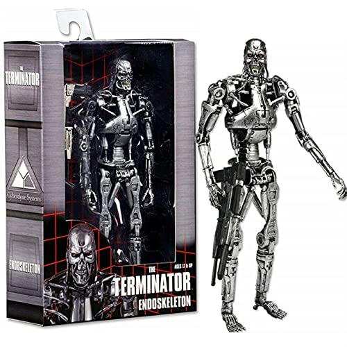 YSJJEFB Action Figures El Terminator T800 T1000 Figura de acción PVC Endoskeleton Futuro Guerrero Mano Mano Mecánico Esqueleto Toys Regalos 18cm playsets (Color : with Box, Size : 6")