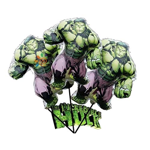 YSJSPKK Globos Materiales Hulk Globo de Helio lámina de decoración de la Fiesta de cumpleaños de los niños Juguetes clásicos superhéroe Fiesta temática (Color : Light Grey)