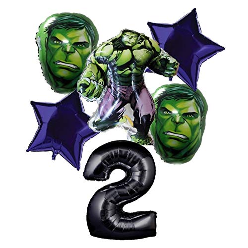 YSJSPKK Globos Materiales Hulk Globo de Helio lámina de decoración de la Fiesta de cumpleaños de los niños Juguetes clásicos superhéroe Fiesta temática (Color : Light Grey)