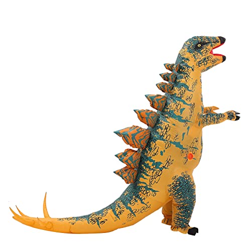 YTWD Disfraz Inflable de Stegosaurus Jurásico Air Blow Up Dinosaur Jumpsuit Fancy Dress Traje para la Fiesta de Disfraces Cosplay Impermeable y Duradero Unisex Dos tamaños para Elegir,Kids