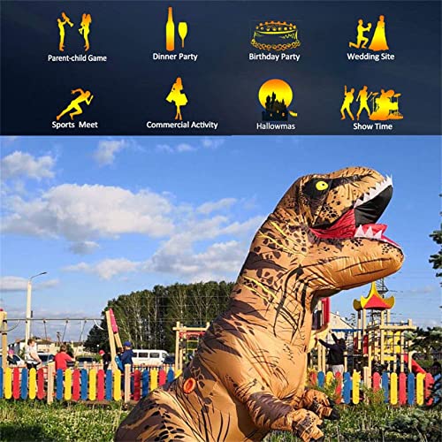 YTWD T Rex Dinosaur Disfraz Inflable Divertido Divertido Niños Cosplay Party Unisex Inflable Disfraz Fiesta Fiesta Fiesta Suministros Disfraces Niños Adultos Adolescentes Tallas Grandes,Kids