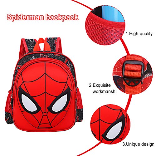 YUIP Nesloonp Mochila con bolsa 3D, Mochila man, Mochila impermeable, Mochilas con diseño de héroe cómico Mochilas para regalo, Mochila Spiderman Mochila con bolsa de felpa 3D