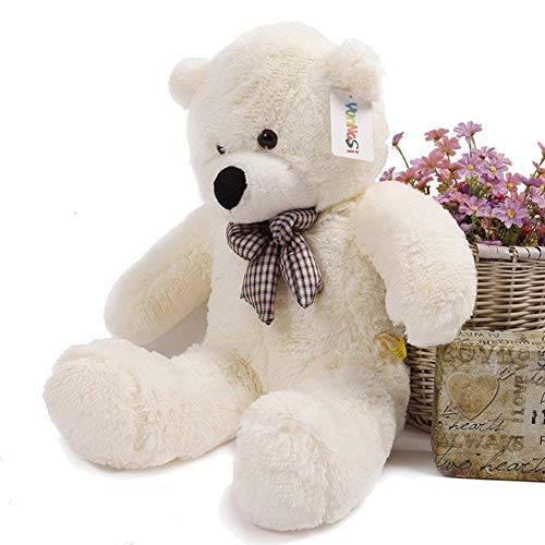 YunNasi Gigante Teddy Oso de Peluche Animal de Felpa (Blanco, 39in)