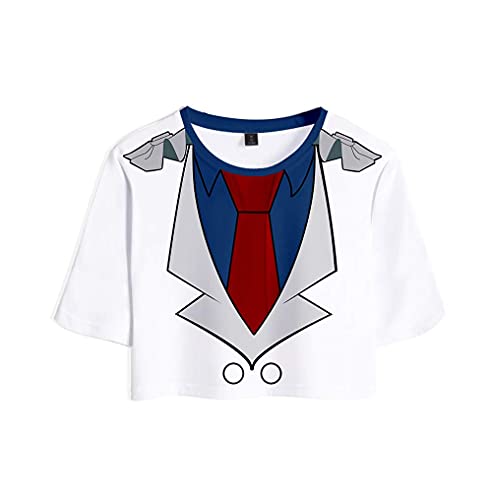 YUNZHONG Detective Conan Anime Cosplay Disfraz Juvenil Personaje Pantalones Cortos Camiseta Conjunto Ropa Deportiva Camisa Jerseys-C_L