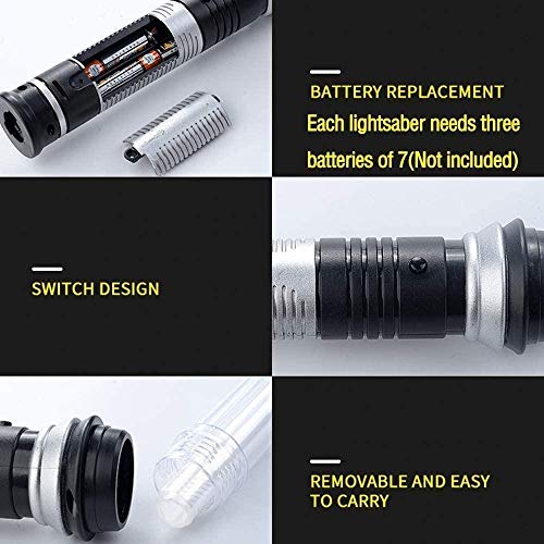 YUNZHONG Light Up Laser Sword Led Laser Swords Sleek and Safe 7 Types RGB Color Lightsaber Light Up Sword - for Galaxy War Fighters and Warriors Xmas Presents Stocking Ideal Kid Gift-1pcs