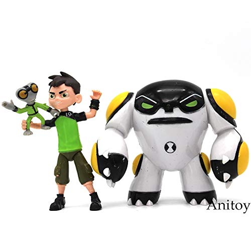 Yvonnezhang Ben 10 Ben Tennyson Cuatro Brazos Materia Gris Kineceleran Diamondhead Heatblast PVC Figuras de acción Juguetes para niños Regalos 9 unids / Set