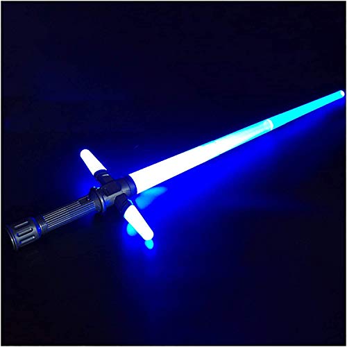 Y&Z Espada Laser Star Wars, Tipo telescópico Sable de luz electrónica, Fuerza Despierta con Efectos de Sonido Toy Toy Light Sable, 39~72cm Cumpleaños de cumpleaños Halloween, Blue