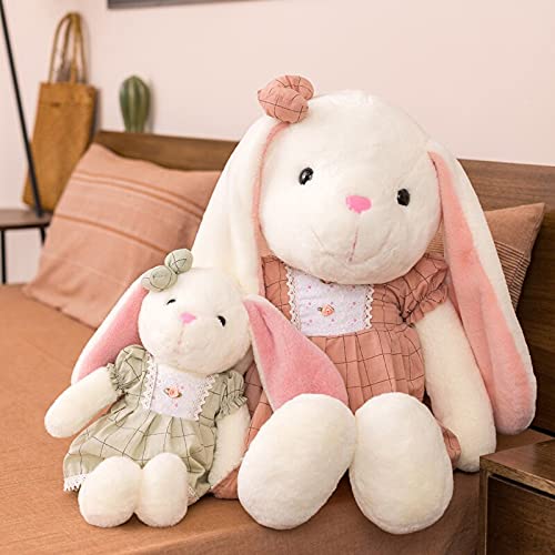 Zabats Sweet Fuzzy Plush Circle Toy Plush Bowknot Plush Bunny Doll Skirt Cute Bunny Plush Girlfriend Girl Gift 70cm B