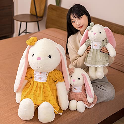 Zabats Sweet Fuzzy Plush Circle Toy Plush Bowknot Plush Bunny Doll Skirt Cute Bunny Plush Girlfriend Girl Gift 70cm B