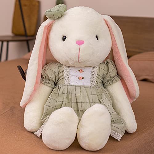 Zabats Sweet Fuzzy Plush Circle Toy Plush Bowknot Plush Bunny Doll Skirt Cute Bunny Plush Girlfriend Girl Gift 70cm B