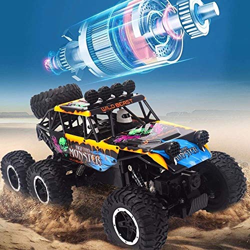 ZAKRLYB Coche Gigante RC, 1/10 pies Grandes 4WD Off Road RC Hobby Electric Fast Rock Crawler Monster Truck, Buggy de Carreras de Alta Velocidad, Vehículo controlado por Radio de 2.4GHz