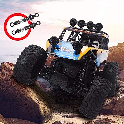 ZAKRLYB Coche Gigante RC, 1/10 pies Grandes 4WD Off Road RC Hobby Electric Fast Rock Crawler Monster Truck, Buggy de Carreras de Alta Velocidad, Vehículo controlado por Radio de 2.4GHz