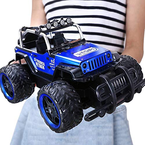 ZAKRLYB Radio eléctrica de Control Remoto de Coches de Carreras de 2,4 GHz Escalador de Roca Gigante Vehículo de Todo Terreno Monster Truck 4 Ruedas Recargable RC for los niños Regalo de los Juguetes