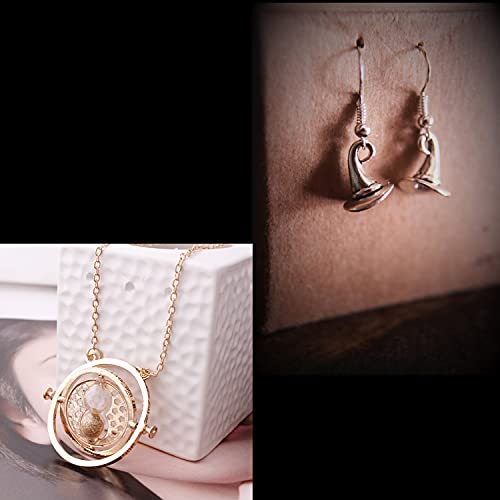 Zaky 10 piezas Juego de Collares con Forma de Serpiente Dorada para los Fans Conjunto de Aretes con Aretes de colección de Regalos mágicos para Cosplay joyería para Mujer y niña