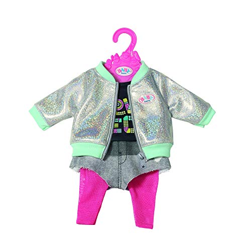 Zapf Creation Baby born City - Vestido para bebé, 43 cm, color Rosa/Gris (827154)