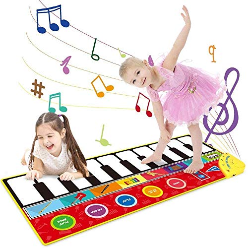 Zayaa Alfombra de Juego de música de Piano, Juguetes educativos tempranos para niños, Alfombrilla de Baile con Teclado de Piano, Alfombra de Juguete Musical para niños