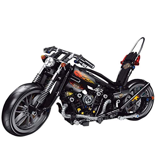 ZCXX Juego de 451 piezas Custom Motorcycle de tecnología de carreras moto de calle modelo Motorbike kit de construcción compatible con Lego Technic