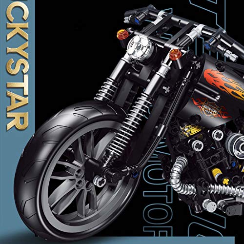 ZCXX Juego de 451 piezas Custom Motorcycle de tecnología de carreras moto de calle modelo Motorbike kit de construcción compatible con Lego Technic