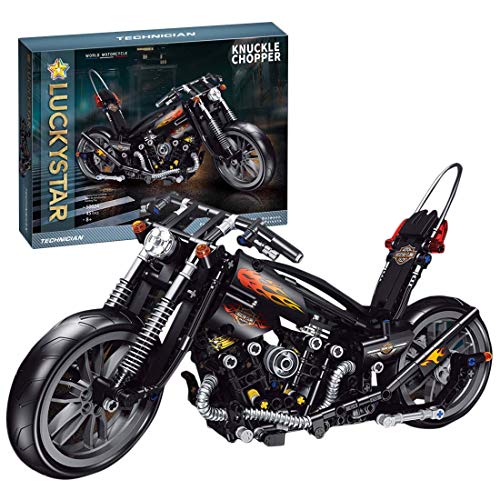 ZCXX Juego de 451 piezas Custom Motorcycle de tecnología de carreras moto de calle modelo Motorbike kit de construcción compatible con Lego Technic